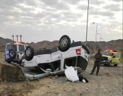 سيدة “غير مؤهلة للقيادة” تتسبب في انقلاب سيارة ومصرع وإصابة 4 من عائلتها في الباحة