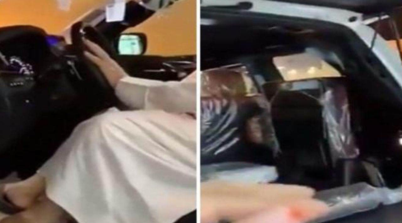 بالفيديو سعودية تفاجئ زوجها بهدية جيب لكزس
